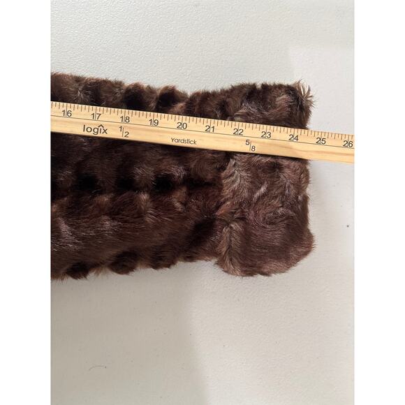 Dennis Basso Coat Women's Size Large Brown Faux Fur Lined Snow Winter Jacket - Picture 7 of 15